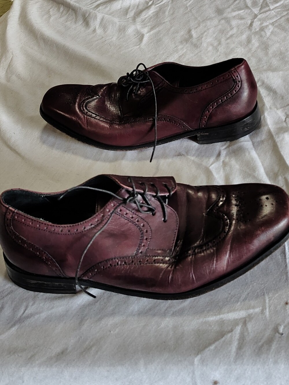 Men's Size 11.5D Burgundy Leather Dress Shoes